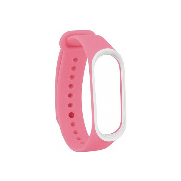 

Ремешок UWatch Double Color Replacement Silicone Band For Xiaomi Mi Band 3 Pink/White Line (bz_F_78581)