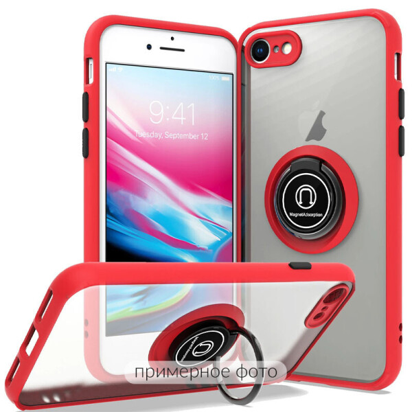 

TPU+PC чехол Deen ColorEdgingRing for Magnet для Xiaomi Redmi 9 (Красный) (1047520)