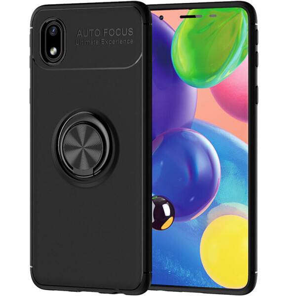 

TPU чехол Deen ColorRing под магнитный держатель (opp) для Samsung Galaxy M01 Core (Черный / Черный) (1054434)