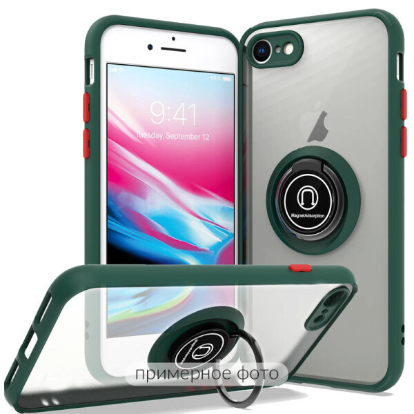 

TPU+PC чехол Deen ColorEdgingRing for Magnet для Xiaomi Redmi 9 (Зеленый) (1047519)