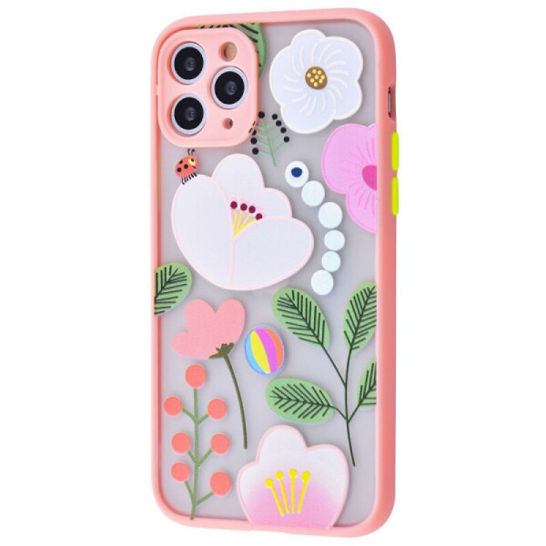 

TPU+PC чехол Picture Color Buttons для Apple iPhone 11 Pro (5.8") (Розовый / Цветы) (1056552)