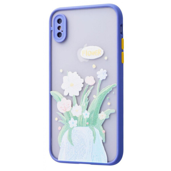 

TPU+PC чехол Picture Color Buttons для iPhone XS (5.8") (Lavender Grey / Цветы) (1056597)