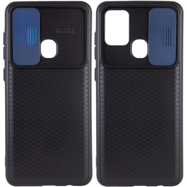 

Чехол Camshield Black TPU со шторкой защищающей камеру для Samsung Galaxy A21s Черный / Синий (142472)