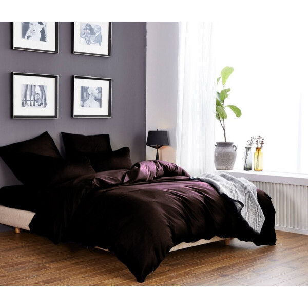 

Постельное белье Однотонный Коричневый, 220x240 см, Евро Комплект