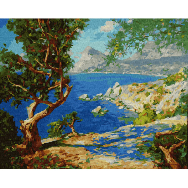 

Картина по номерам. Rainbow Art "Дерево на скалистом берегу" GX27849-RA