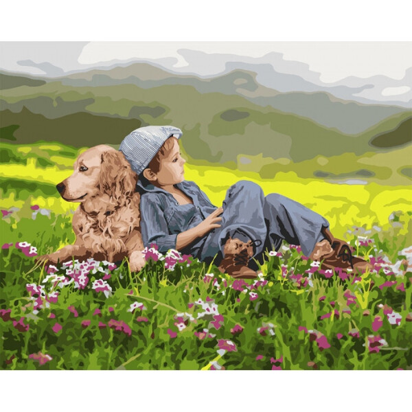 

Картина по номерам. "Дружественный дуэт" 40*50см KHO4702