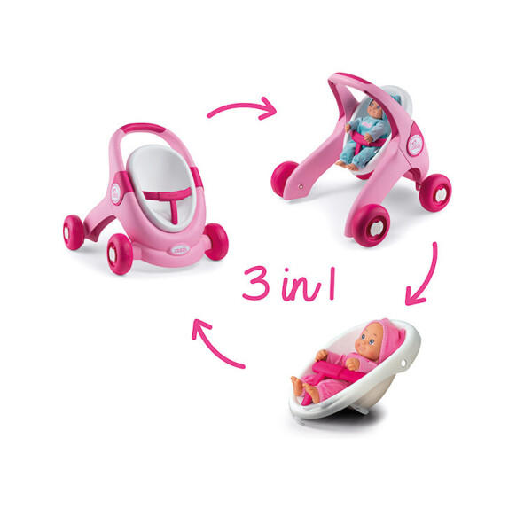 

Коляска Smoby Toys Mini Kiss 3в1 розовая (210205)