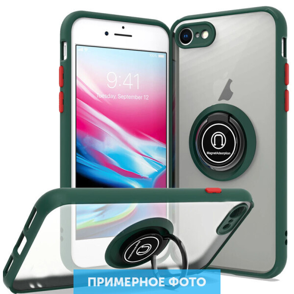 

TPU+PC чехол Deen ColorEdgingRing for Magnet для Xiaomi Redmi 9 Зеленый (146891)