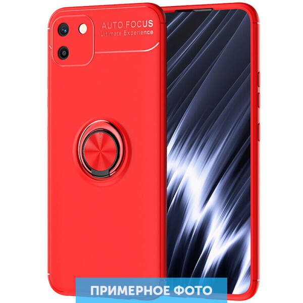 

TPU чехол Deen ColorRing под магнитный держатель (opp) для Samsung Galaxy Note 20 Красный / Красный (144648)