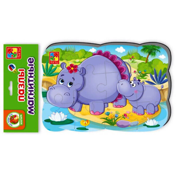 

Пазл магнитный Vladi Toys Бегемотики
