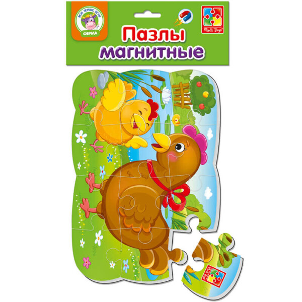 

Пазл магнитный Vladi Toys Курочка и ципленок