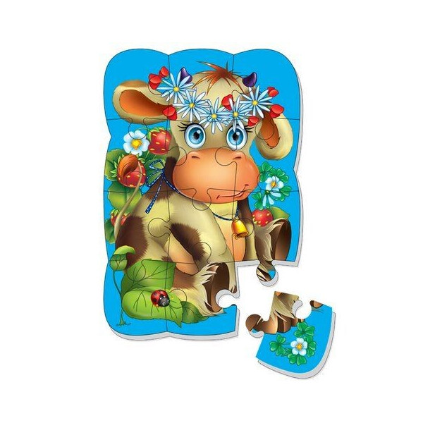 

Пазл магнитный Vladi Toys Коровка 12 деталей