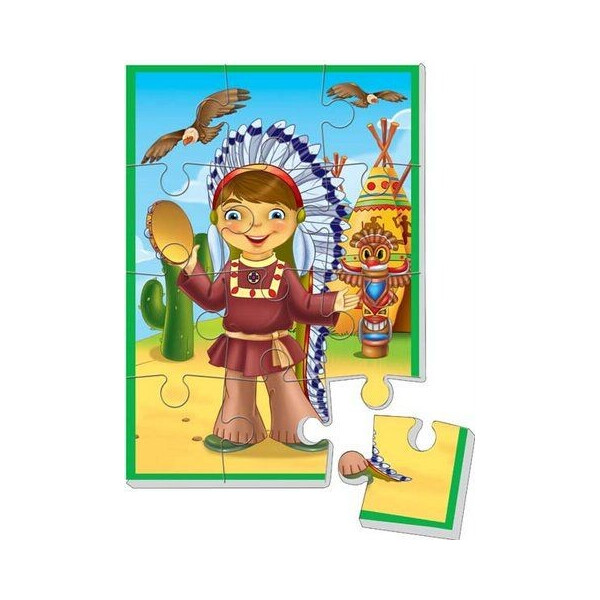 

Пазл мягкий Vladi Toys Мальчик Индеец