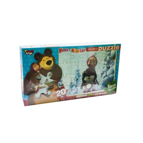 

Пазл мягкий Danko toys Маша и медведь: Маша и пингвинчик 20 элементов