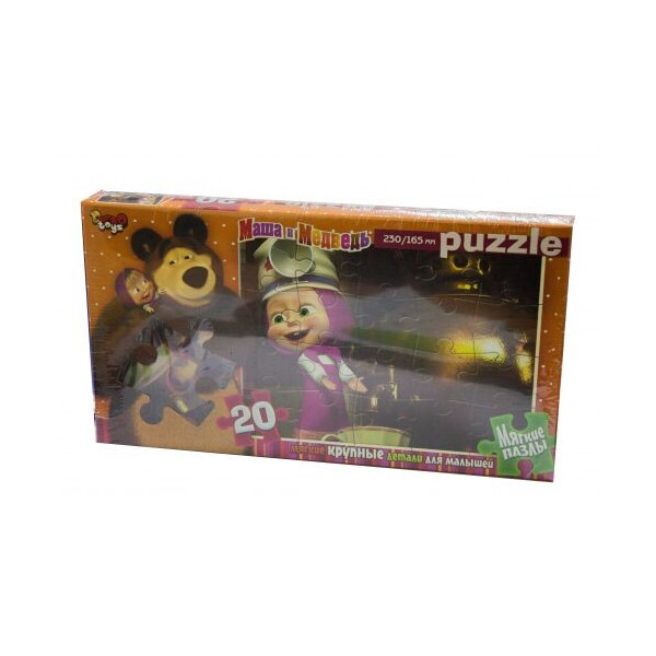 

Пазл мягкий Danko toys Маша и медведь: самовар 20 элементов
