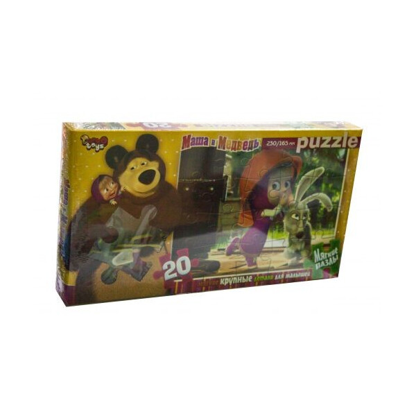

Пазл мягкий Danko toys Маша и медведь: зайка 20 элементов