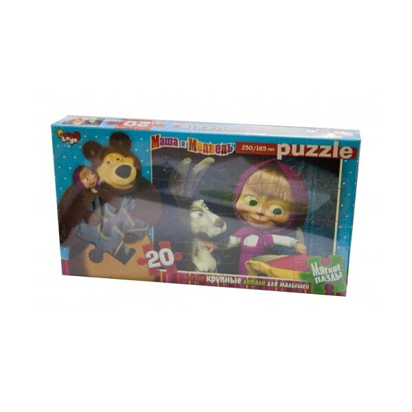 

Пазл мягкий Danko toys Маша и медведь: заяц 20 элементов