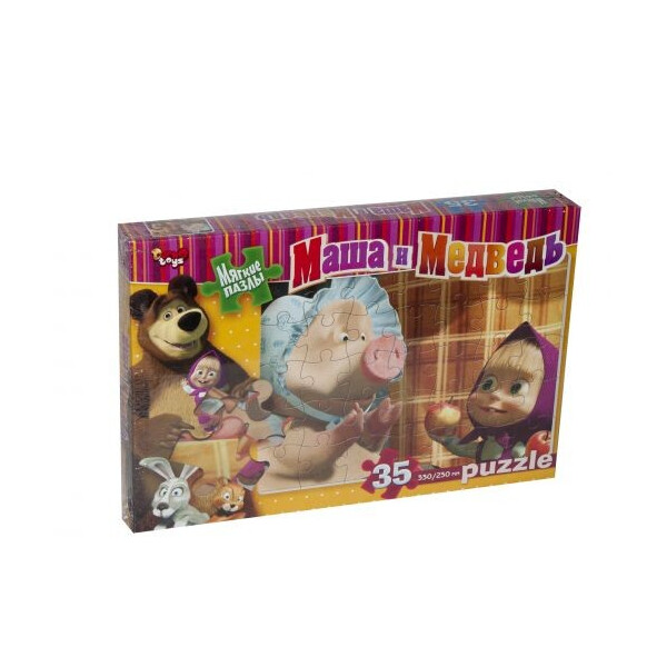 

Пазл мягкий Danko toys Маша и медведь: поросёнок 35 элементов