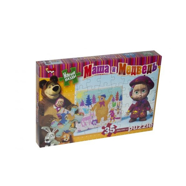 

Пазл мягкий Danko toys Маша и медведь: художник 35 элементов