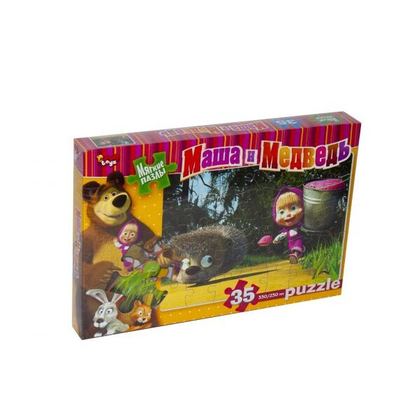 

Пазл мягкий Danko toys Маша и медведь: ёжик 35 элементов