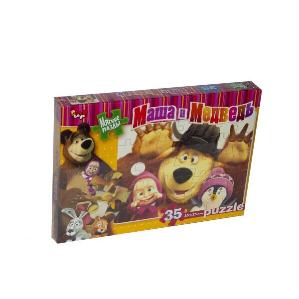 

Пазл мягкий Danko toys Маша и медведь: рожицы 35 элементов