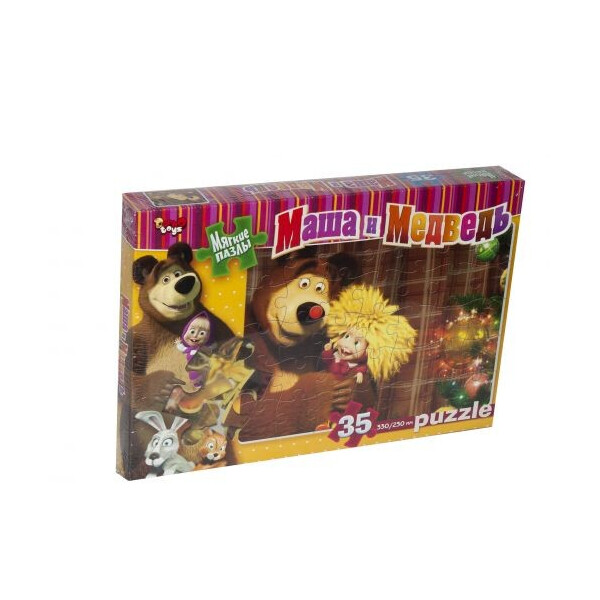 

Пазл мягкий Danko toys Маша и медведь: ёлочка 35 элементов
