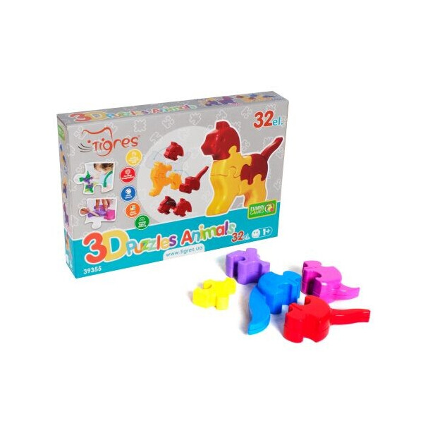 

Пазл 3D Nosup Животные 32 элемента