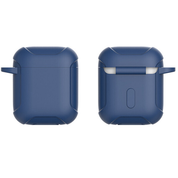 

Силиконовый футляр Armor с карабином для Airpods Синий (133203)