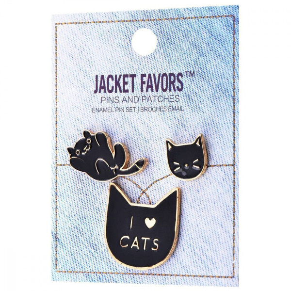

Значок Pins set jack Favors Черный кот (132517)