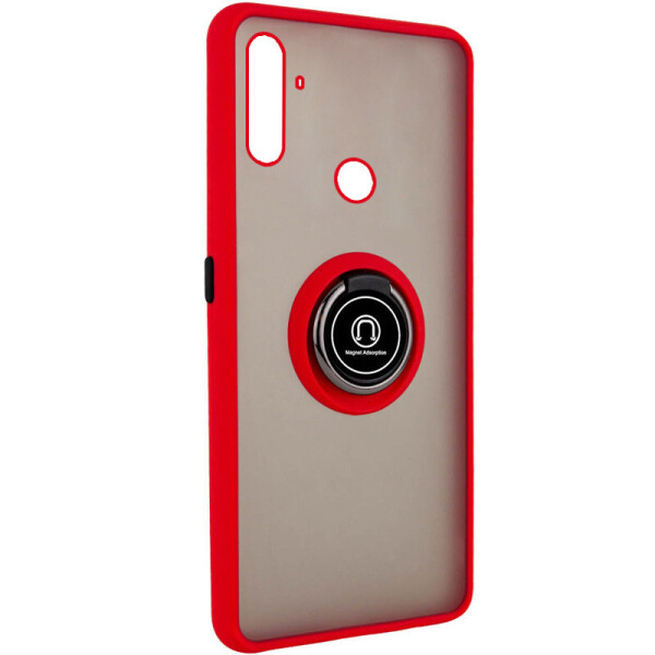 

TPU+PC чехол Deen ColorEdgingRing for Magnet для Realme C3 / 5S Красный (132412)