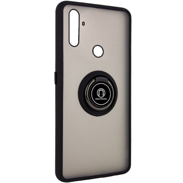 

TPU+PC чехол Deen ColorEdgingRing for Magnet для Realme C3 / 5S Черный (132415)