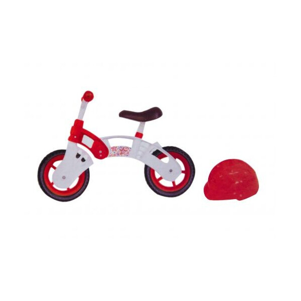

Беговел Kinderway Star Bike с шлемом бело-красный