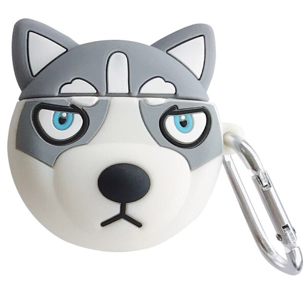 

Силиконовый футляр Husky для наушников AirPods + карабин Серый (131403)