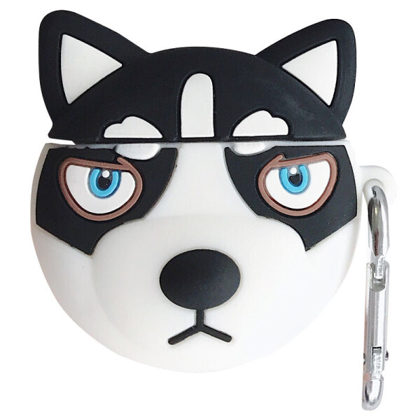 

Силиконовый футляр Husky для наушников AirPods + карабин Черный (131404)