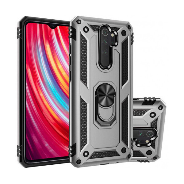 

Ударопрочный чехол Serge Ring магнитный держатель для Xiaomi Redmi Note 8 Pro + Защитное стекло Zifriend 5D (full glue) для Xiaomi Redmi Note 8 Pro Серебряный (130677)