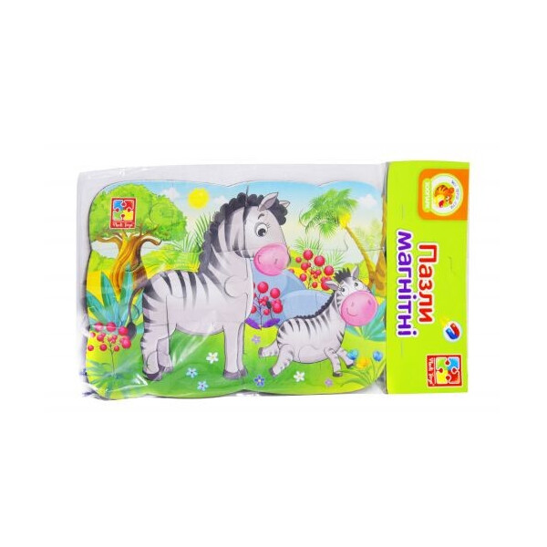 

Пазл магнитный Vladi Toys Зебры 12 деталей (58583)