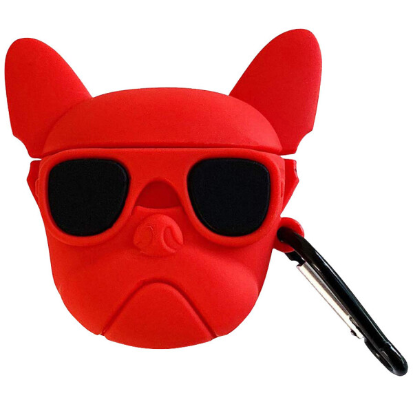 

Силиконовый футляр Bulldog для наушников AirPods + карабин Бульдог / Красный (128298)