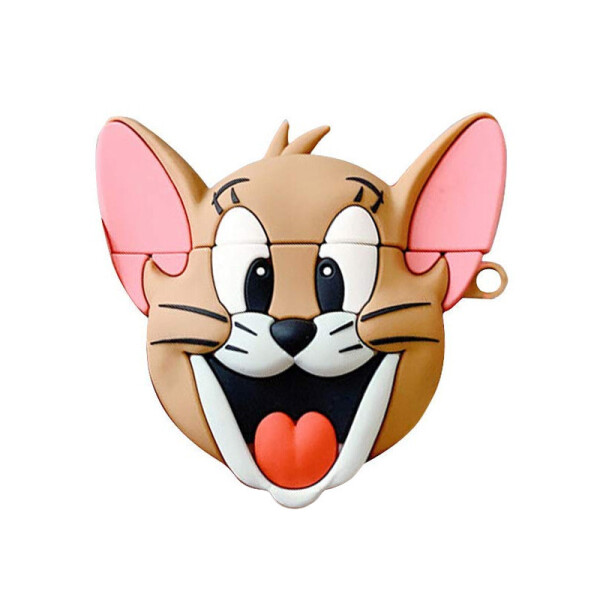 

Силиконовый футляр Tom & Jerry series для наушников AirPods + карабин Джерри/Коричневый (128271)