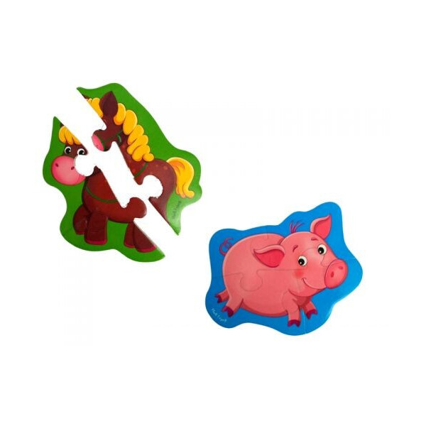 

Пазл магнитный Vladi Toys Лошадка и поросенок