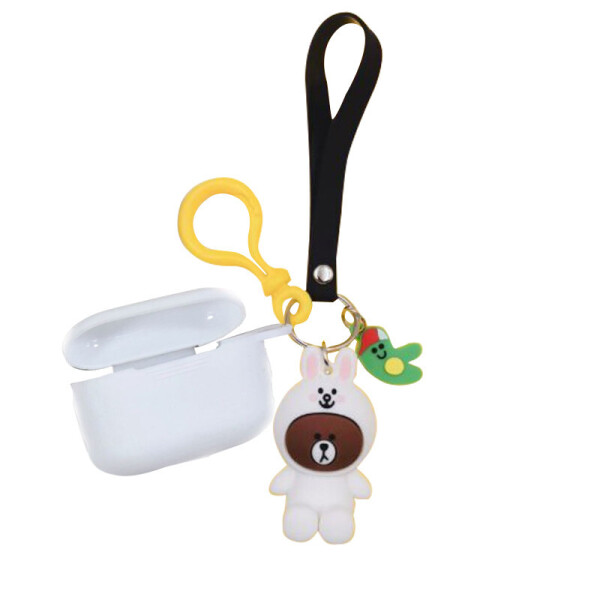 

Силиконовый футляр Cute Charm для наушников AirPods Pro Медведь в костюме / Белый (128258)