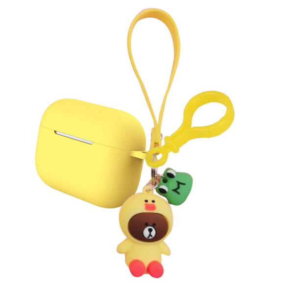 

Силиконовый футляр Cute Charm для наушников AirPods Pro Медведь в костюме / Желтый (128259)
