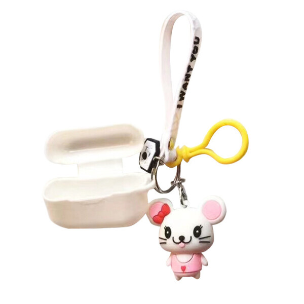 

Силиконовый футляр Cute Charm для наушников AirPods Pro Мышь / Белый (128261)