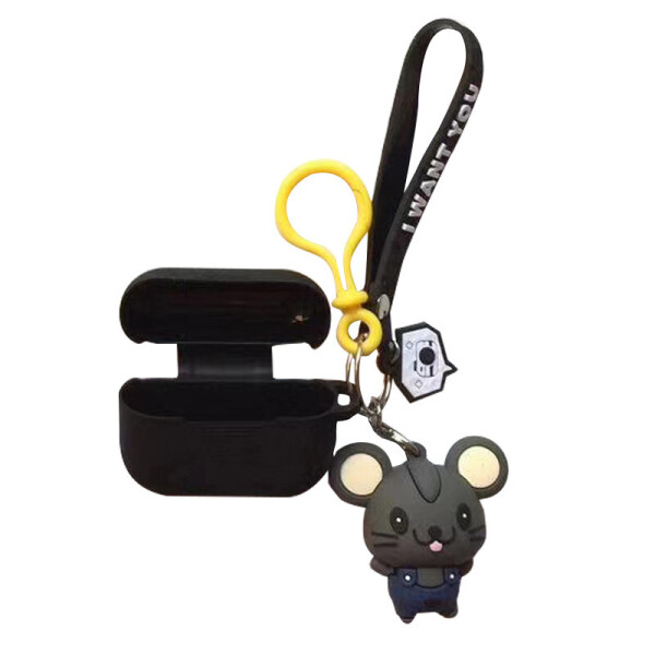 

Силиконовый футляр Cute Charm для наушников AirPods Pro Мышь / Черный (128262)