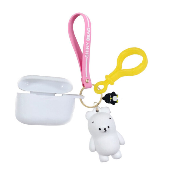 

Силиконовый футляр Cute Charm для наушников AirPods Pro Медведь / Белый (128268)