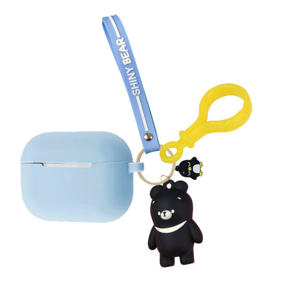 

Силиконовый футляр Cute Charm для наушников AirPods Pro Медведь / Синий (128269)