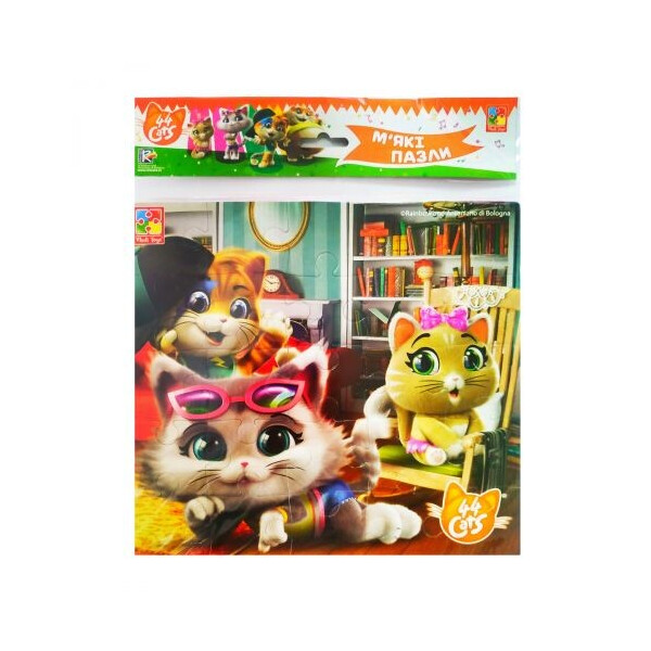 

Пазл мягкий Vladi Toys 44 Котенка В домике