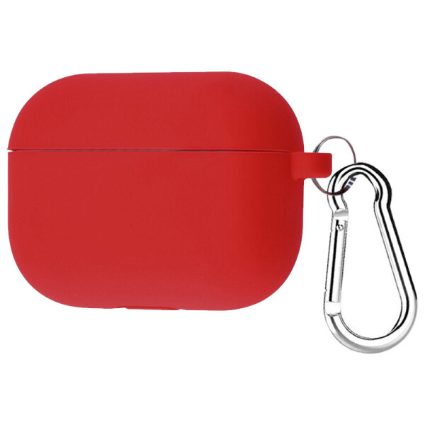 

Силиконовый футляр с карабином для наушников AirPods Pro Розовый / Rose red (123581)