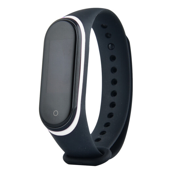 

Ремешок Slim line для Xiaomi Mi Band 3/4 Черный/Белый (115429)