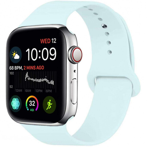 

Силиконовый ремешок для Apple watch 42mm/44mm Бирюзовый/Ice Blue (116186)