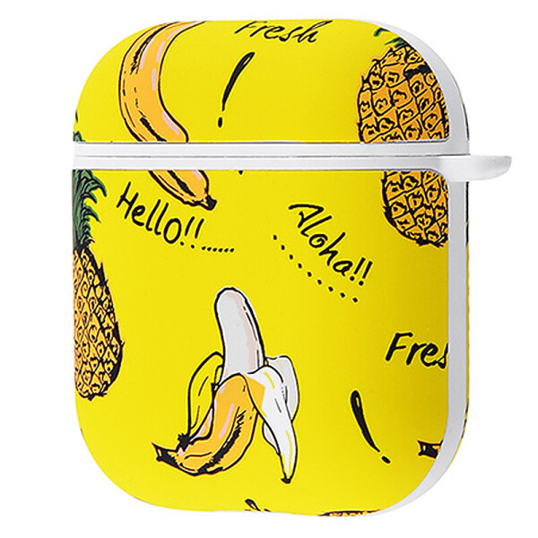 

Пластиковый футляр Kutis series для наушников AirPods Yellow/fruits (124189)